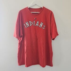 Majestic Red Graphic Cleveland Indians / Guardians Kluber Men's Tee